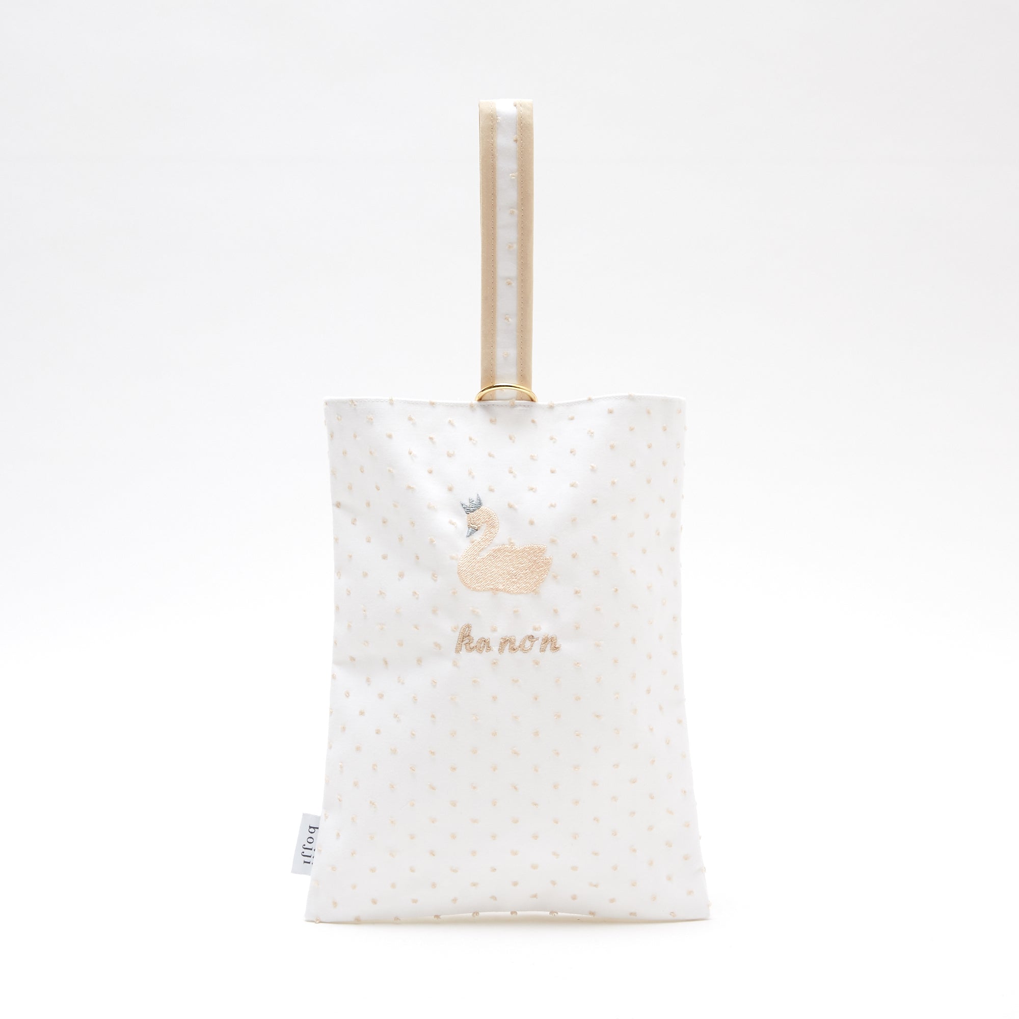 確認用♡No.120♡レッスンバック&シューズケース♡スワン♡ スワン刺繍の上靴袋/ミルクホワイト – bojji 公式